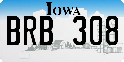 IA license plate BRB308