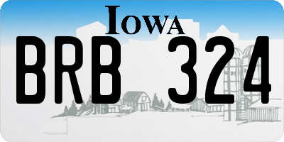 IA license plate BRB324