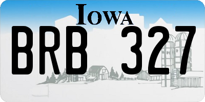 IA license plate BRB327