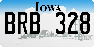 IA license plate BRB328