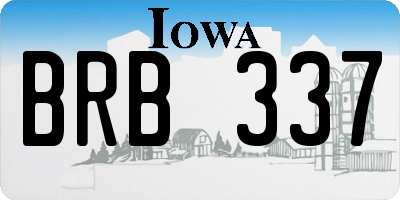 IA license plate BRB337
