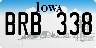 IA license plate BRB338