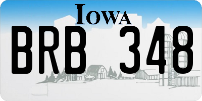 IA license plate BRB348
