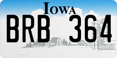 IA license plate BRB364