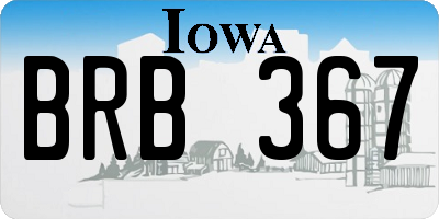 IA license plate BRB367