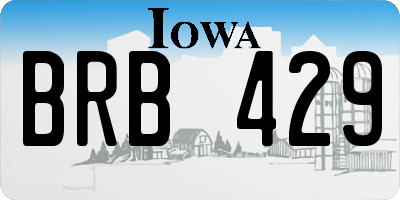 IA license plate BRB429