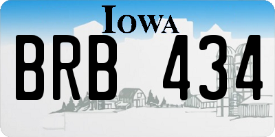 IA license plate BRB434
