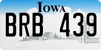 IA license plate BRB439