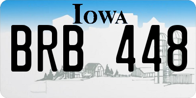 IA license plate BRB448