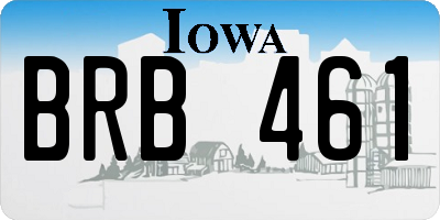 IA license plate BRB461
