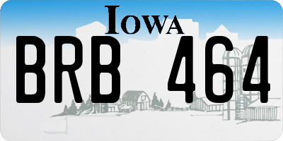 IA license plate BRB464