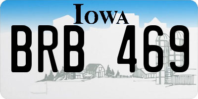IA license plate BRB469