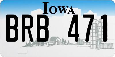 IA license plate BRB471