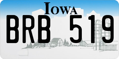 IA license plate BRB519