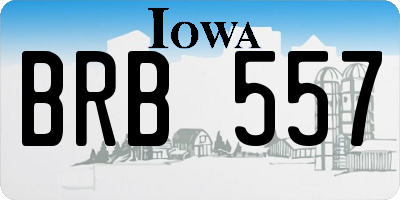 IA license plate BRB557