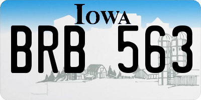 IA license plate BRB563