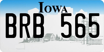 IA license plate BRB565