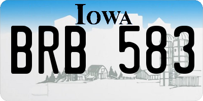 IA license plate BRB583