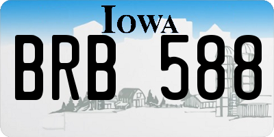 IA license plate BRB588