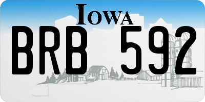 IA license plate BRB592