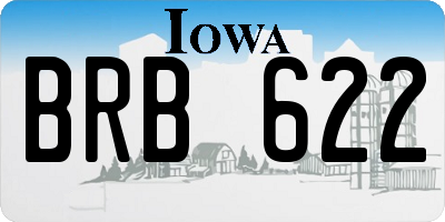 IA license plate BRB622