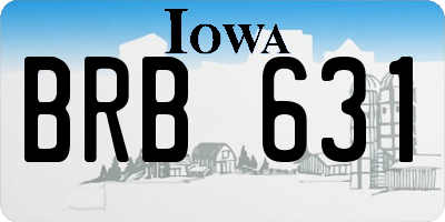 IA license plate BRB631