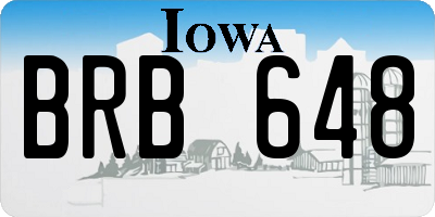 IA license plate BRB648