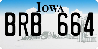 IA license plate BRB664
