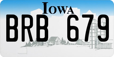 IA license plate BRB679