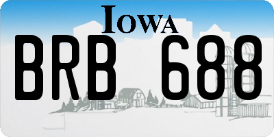 IA license plate BRB688
