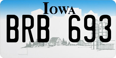 IA license plate BRB693