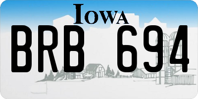 IA license plate BRB694