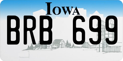 IA license plate BRB699