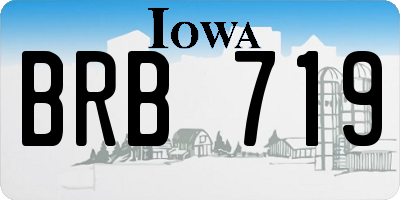 IA license plate BRB719