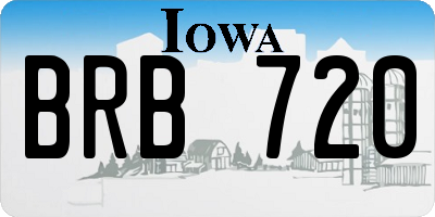IA license plate BRB720