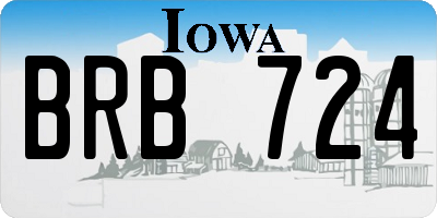 IA license plate BRB724