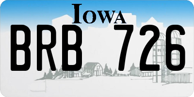 IA license plate BRB726