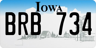 IA license plate BRB734
