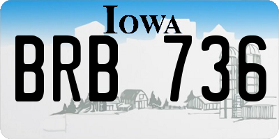 IA license plate BRB736