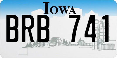 IA license plate BRB741