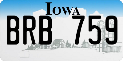 IA license plate BRB759