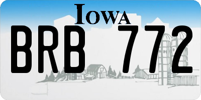 IA license plate BRB772