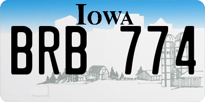 IA license plate BRB774