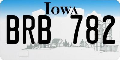 IA license plate BRB782