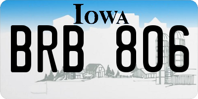 IA license plate BRB806
