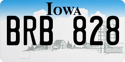 IA license plate BRB828