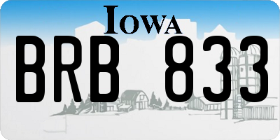 IA license plate BRB833