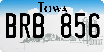 IA license plate BRB856