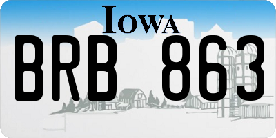 IA license plate BRB863