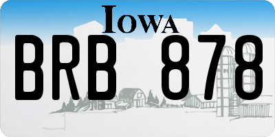 IA license plate BRB878